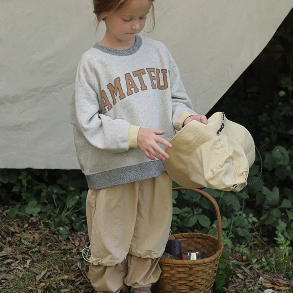 トレーナー・フーディ ロゴプリントパッチワークスウェットトレーナー【mh0011122】