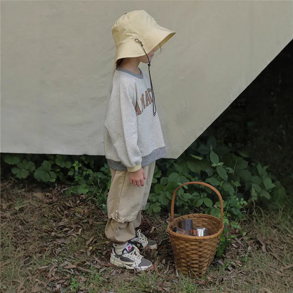 トレーナー・フーディ ロゴプリントパッチワークスウェットトレーナー【mh0011122】