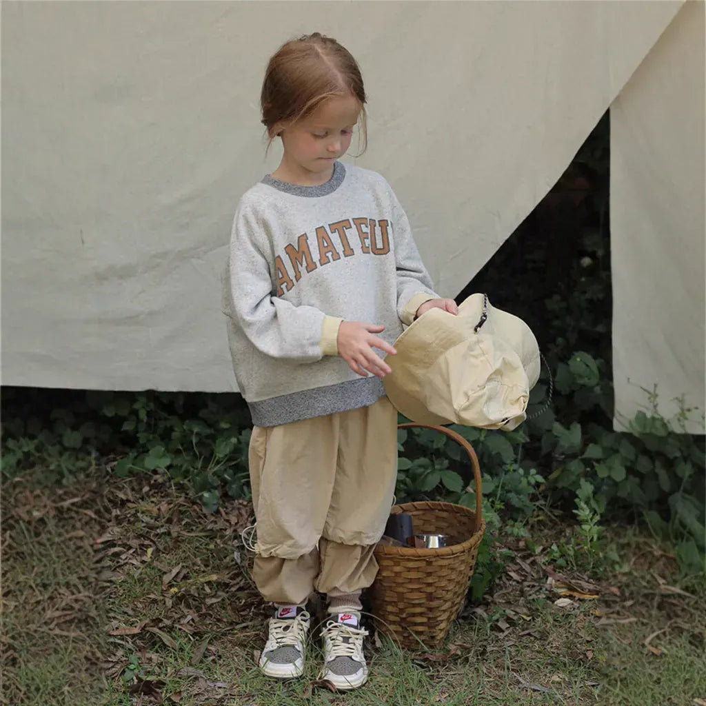 トレーナー・フーディ ロゴプリントパッチワークスウェットトレーナー【mh0011122】