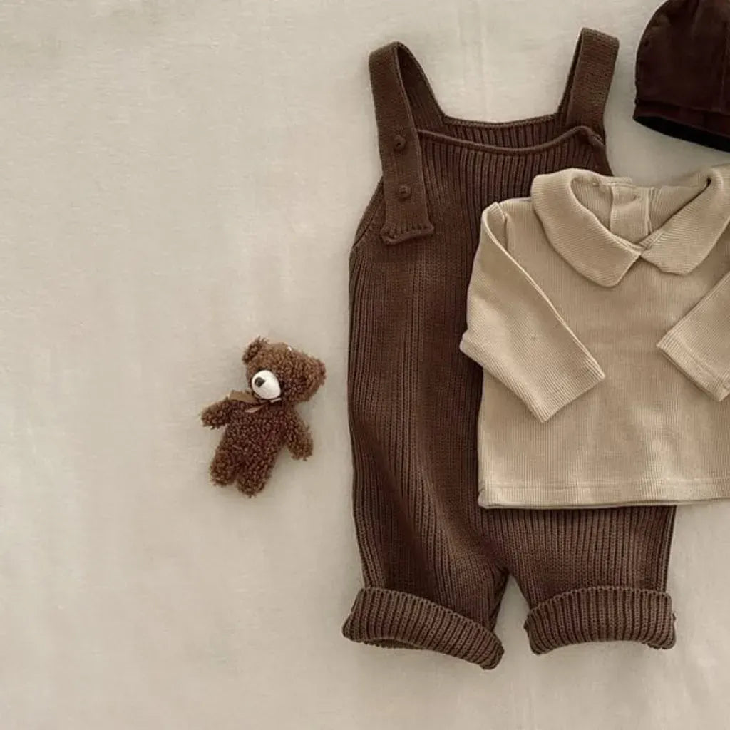 サロペットパンツ・サスペンダーパンツ ニットオーバーオールサロペット【mh0011125】