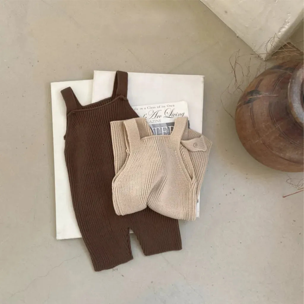 サロペットパンツ・サスペンダーパンツ ニットオーバーオールサロペット【mh0011125】