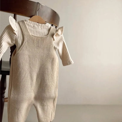 サロペットパンツ・サスペンダーパンツ ニットオーバーオールサロペット【mh0011125】