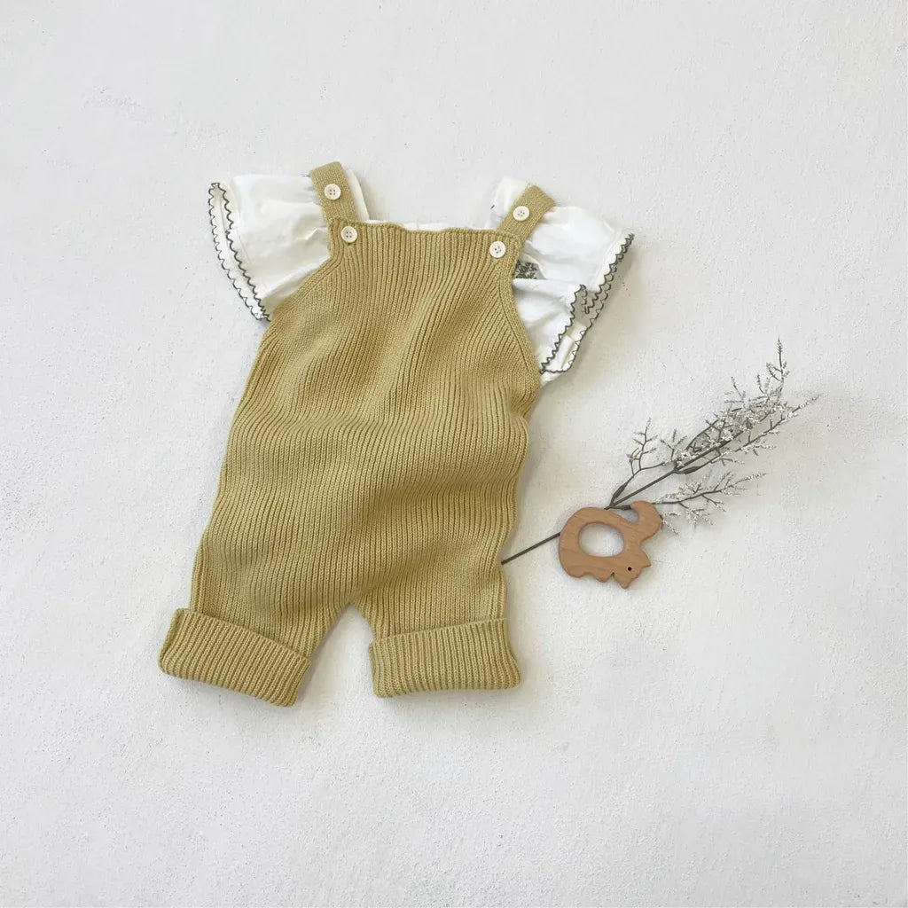 サロペットパンツ・サスペンダーパンツ ニットオーバーオールサロペット【mh0011125】