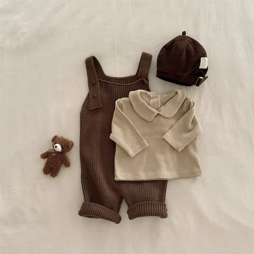 サロペットパンツ・サスペンダーパンツ ニットオーバーオールサロペット【mh0011125】