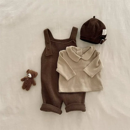 サロペットパンツ・サスペンダーパンツ ニットオーバーオールサロペット【mh0011125】