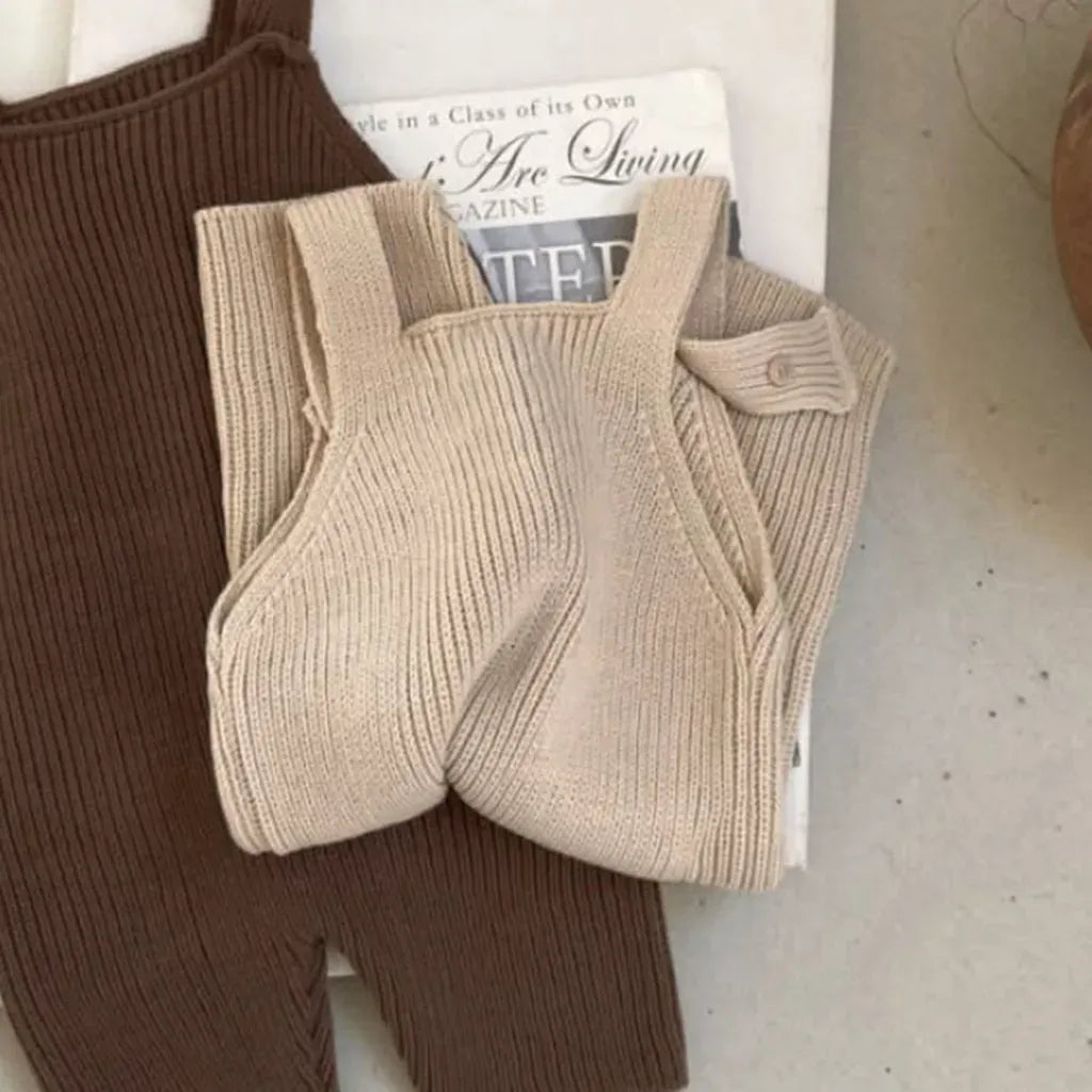 サロペットパンツ・サスペンダーパンツ ニットオーバーオールサロペット【mh0011125】