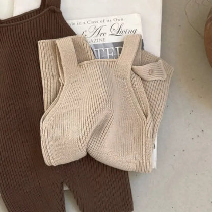 サロペットパンツ・サスペンダーパンツ ニットオーバーオールサロペット【mh0011125】