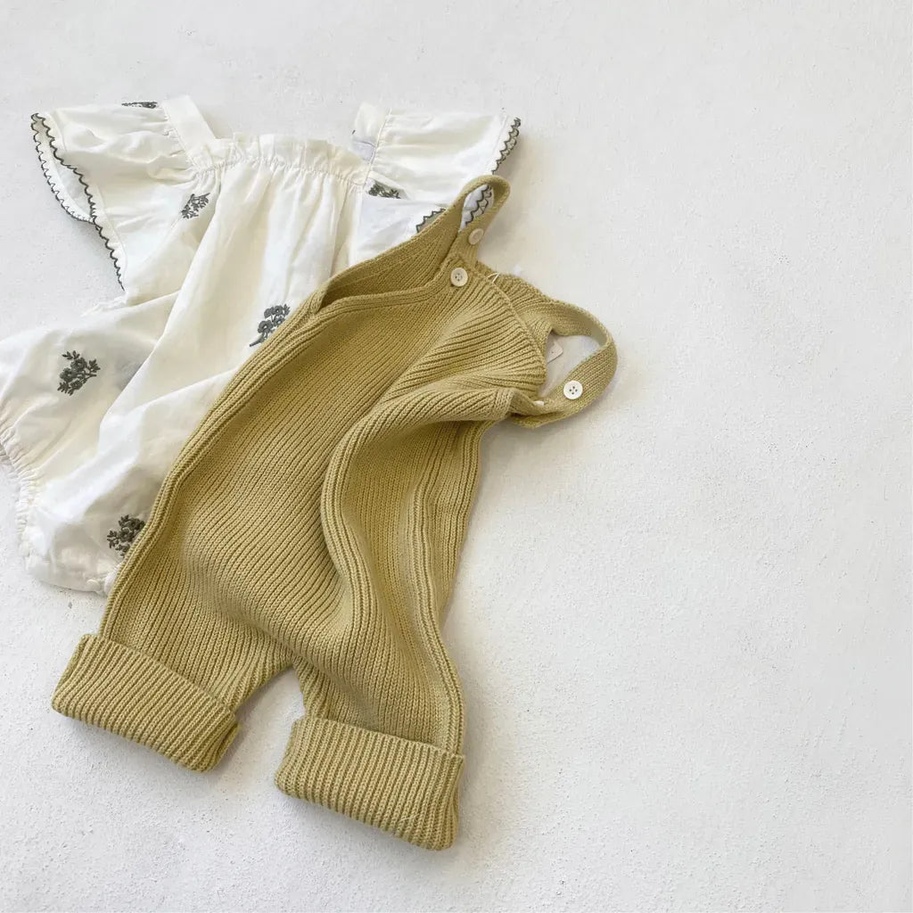 サロペットパンツ・サスペンダーパンツ ニットオーバーオールサロペット【mh0011125】