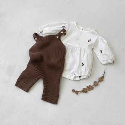 サロペットパンツ・サスペンダーパンツ ニットオーバーオールサロペット【mh0011125】