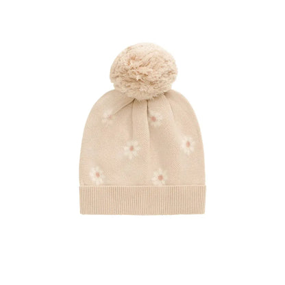 ノースリーブジャンプスーツ デイジーニットノースリーブロンパース+ニット帽セット 【mh0011130】