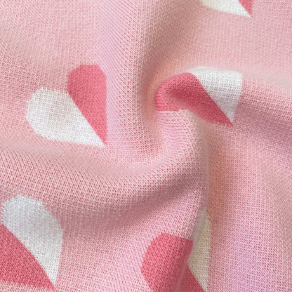 ノースリーブロンパース ハートジャガードニットロンパース+ヘアバンドセット【mh0011131】