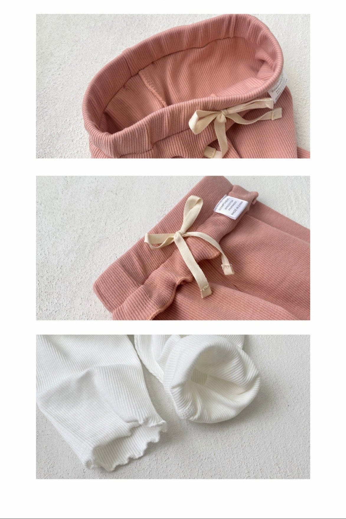 レギンスパンツ メロウフリルウエストリブ長袖レギンスパンツ【mh0011138】