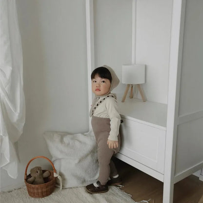 サロペットパンツ・サスペンダーパンツ ダイヤチェックサスペンダーリブレギンスパンツ【mh0011139】