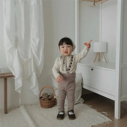 サロペットパンツ・サスペンダーパンツ ダイヤチェックサスペンダーリブレギンスパンツ【mh0011139】