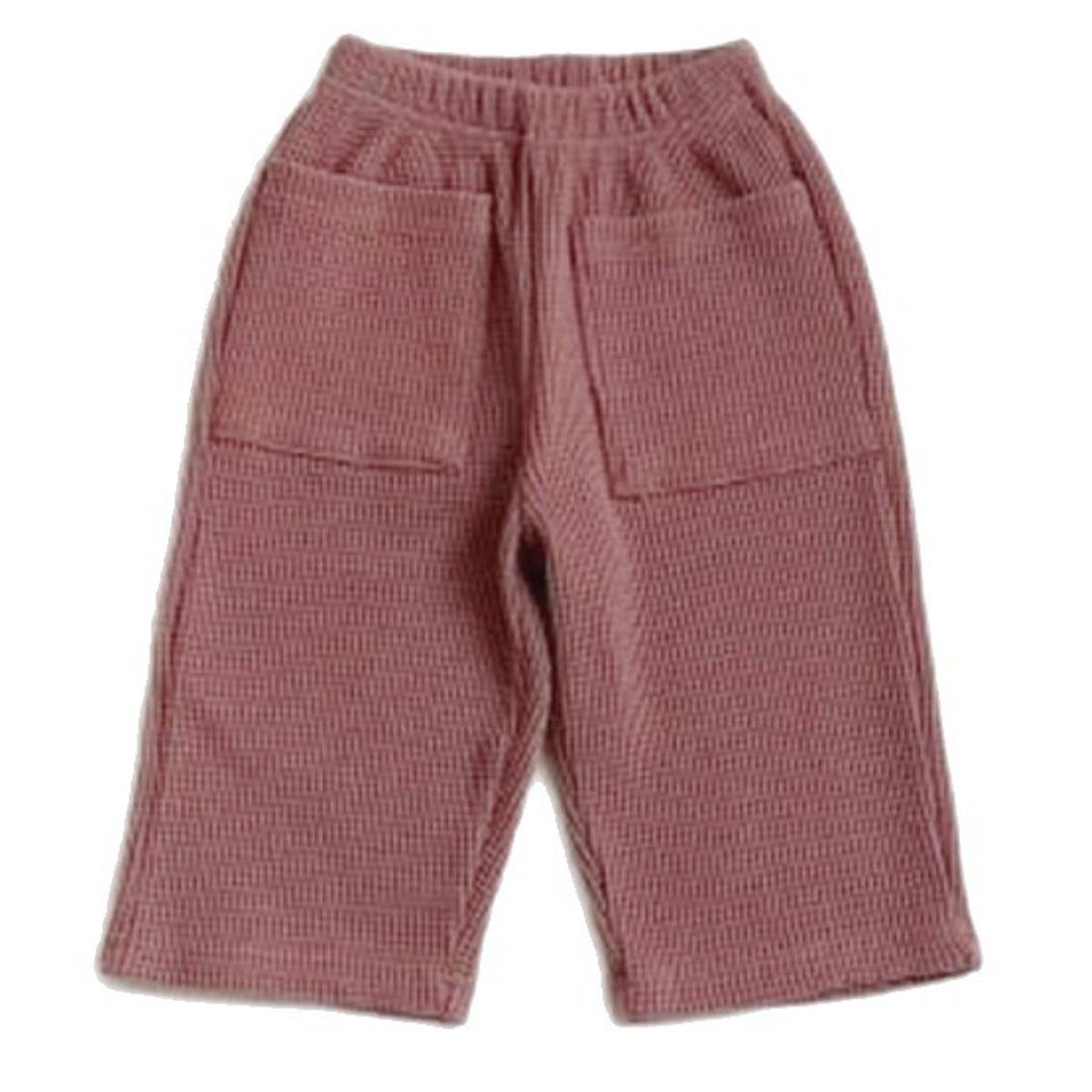 ロングパンツ・スウェットパンツ ワッフル素材ロングパンツ ユニセックス長ズボン ストレートポケット付き【mh0011359】