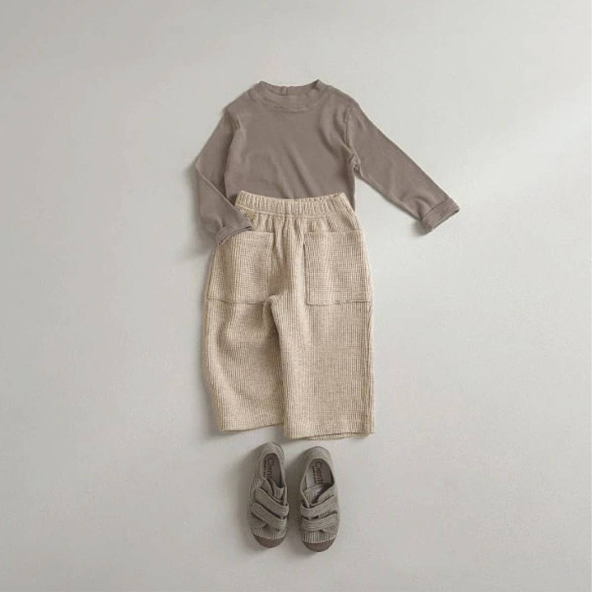 ロングパンツ・スウェットパンツ ワッフル素材ロングパンツ ユニセックス長ズボン ストレートポケット付き【mh0011359】