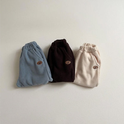 ロングパンツ・スウェットパンツ ジョガーパンツ 裏起毛フリース素材 刺繍ワッペン ハーレム長ズボン【mh0011365】