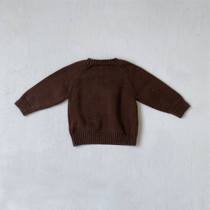 ニット・セーター 長袖セーター ニット素材 カラフルネップ ラグランスリーブトップス【mh0011369】