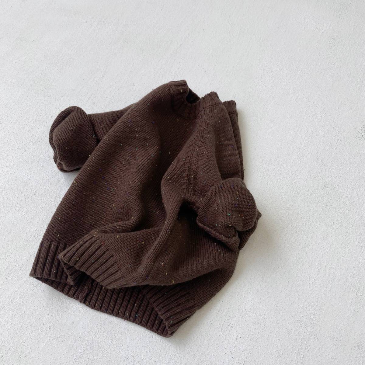 ニット・セーター 長袖セーター ニット素材 カラフルネップ ラグランスリーブトップス【mh0011369】