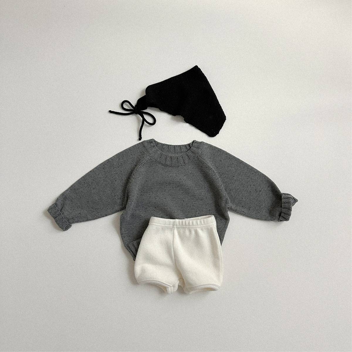 ニット・セーター 長袖セーター ニット素材 カラフルネップ ラグランスリーブトップス【mh0011369】