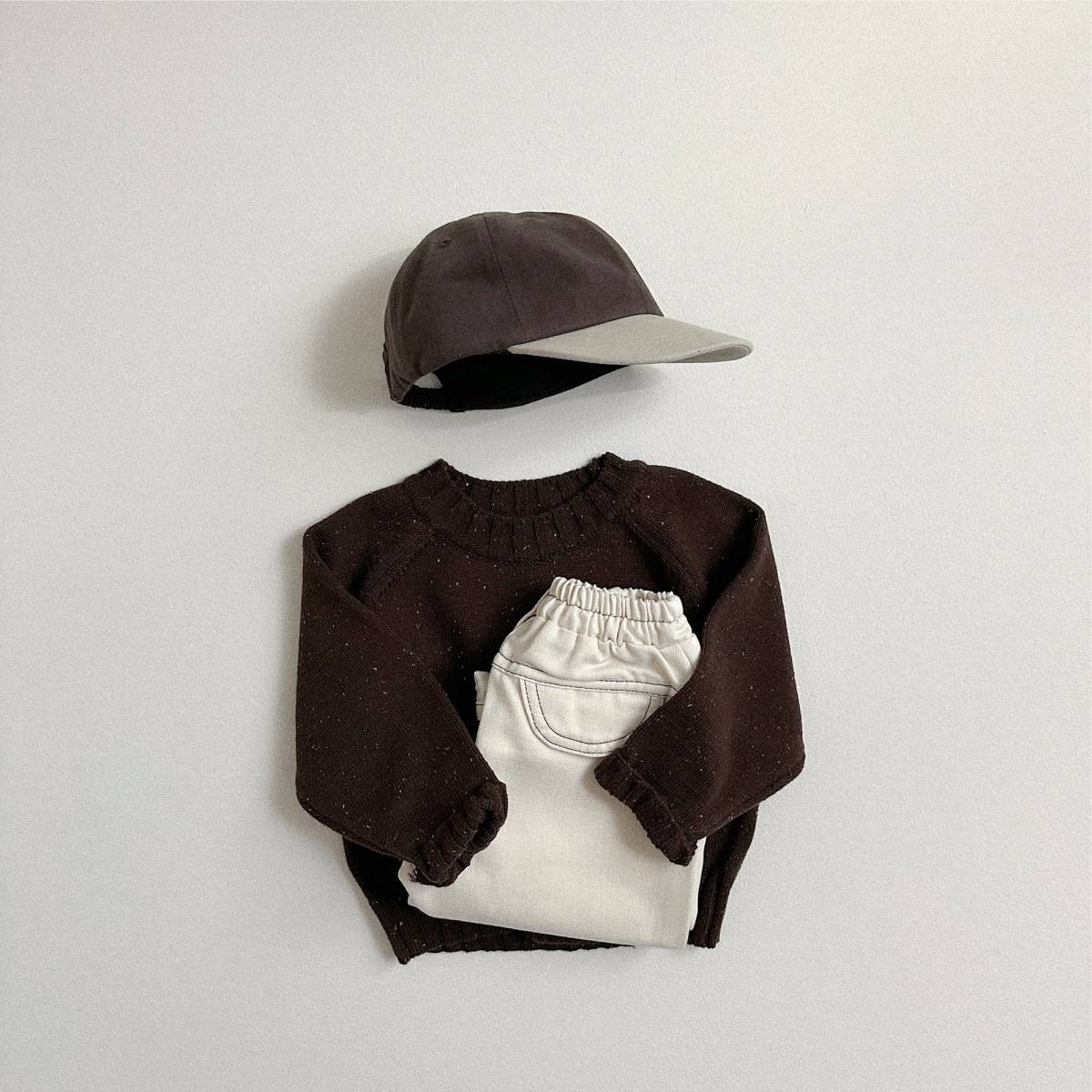 ニット・セーター 長袖セーター ニット素材 カラフルネップ ラグランスリーブトップス【mh0011369】