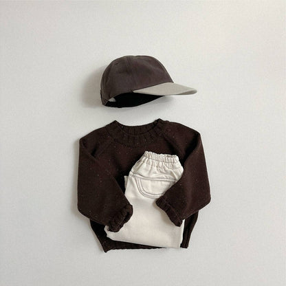 ニット・セーター 長袖セーター ニット素材 カラフルネップ ラグランスリーブトップス【mh0011369】