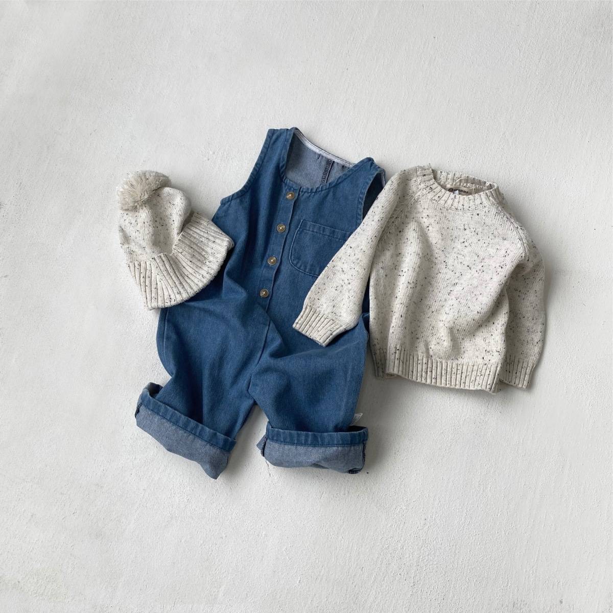 ニット・セーター 長袖セーター ニット素材 カラフルネップ ラグランスリーブトップス【mh0011369】