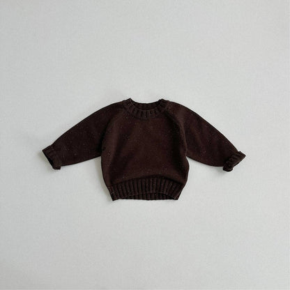 ニット・セーター 長袖セーター ニット素材 カラフルネップ ラグランスリーブトップス【mh0011369】