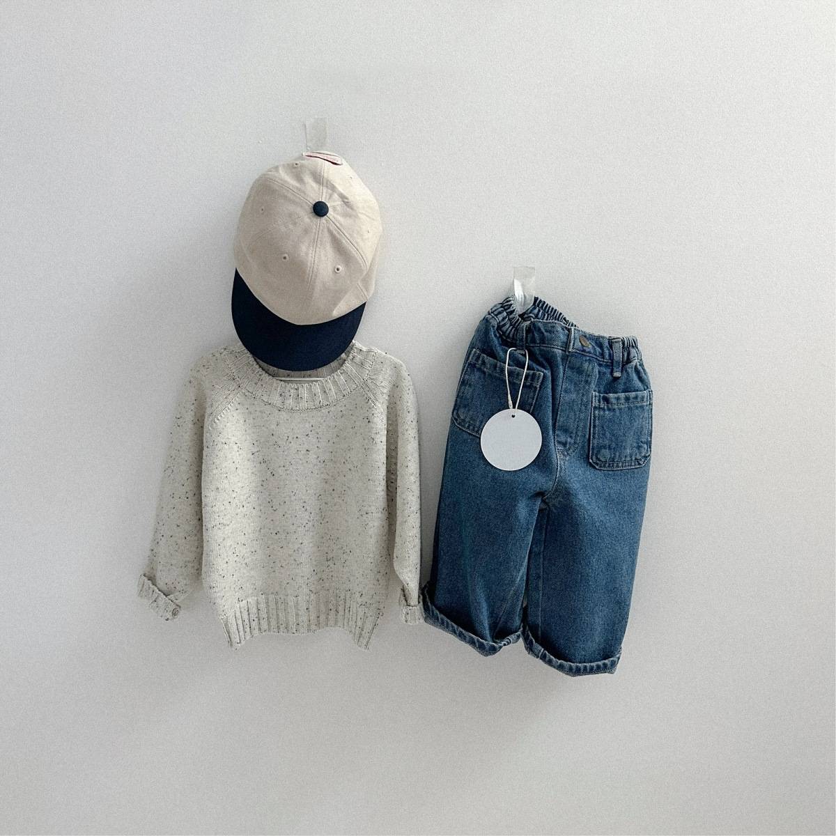 ニット・セーター 長袖セーター ニット素材 カラフルネップ ラグランスリーブトップス【mh0011369】