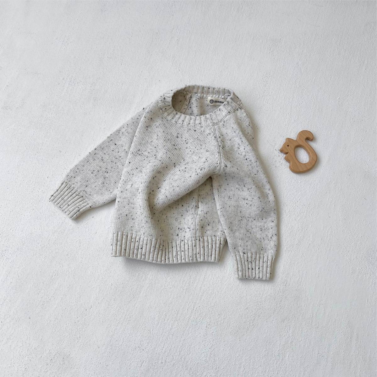 ニット・セーター 長袖セーター ニット素材 カラフルネップ ラグランスリーブトップス【mh0011369】