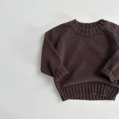 ニット・セーター 長袖セーター ニット素材 カラフルネップ ラグランスリーブトップス【mh0011369】