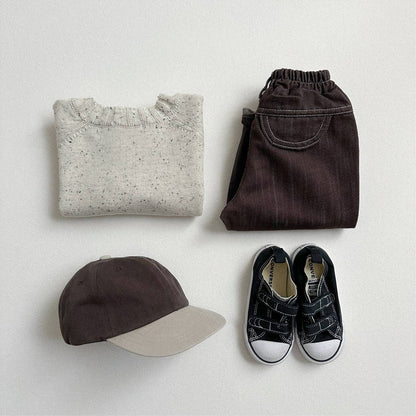 ニット・セーター 長袖セーター ニット素材 カラフルネップ ラグランスリーブトップス【mh0011369】