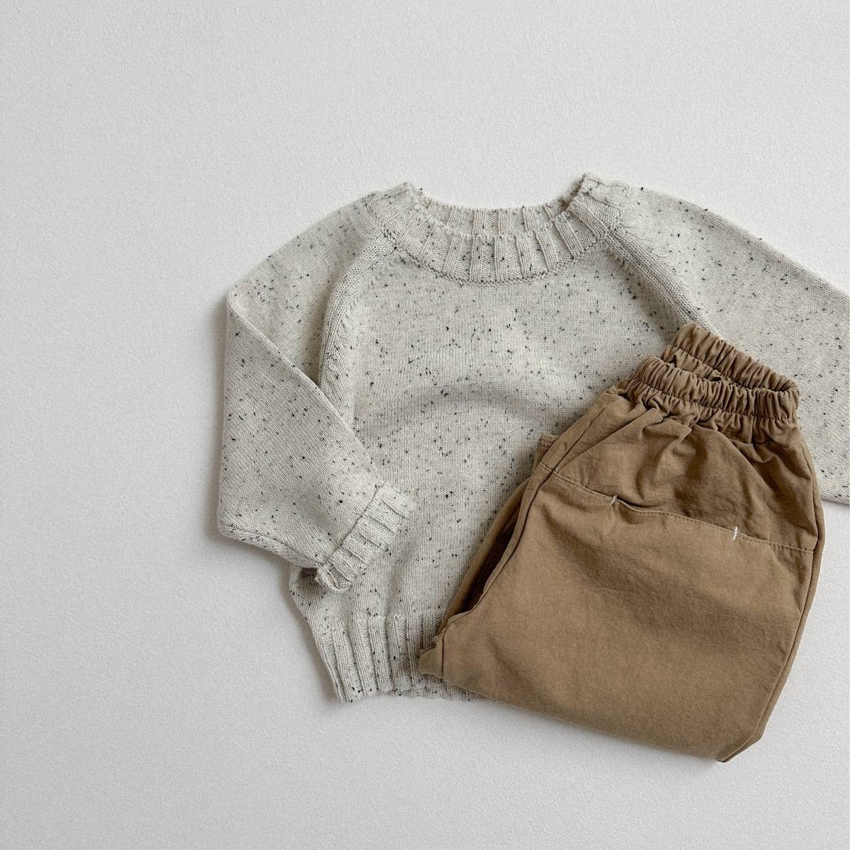 ニット・セーター 長袖セーター ニット素材 カラフルネップ ラグランスリーブトップス【mh0011369】