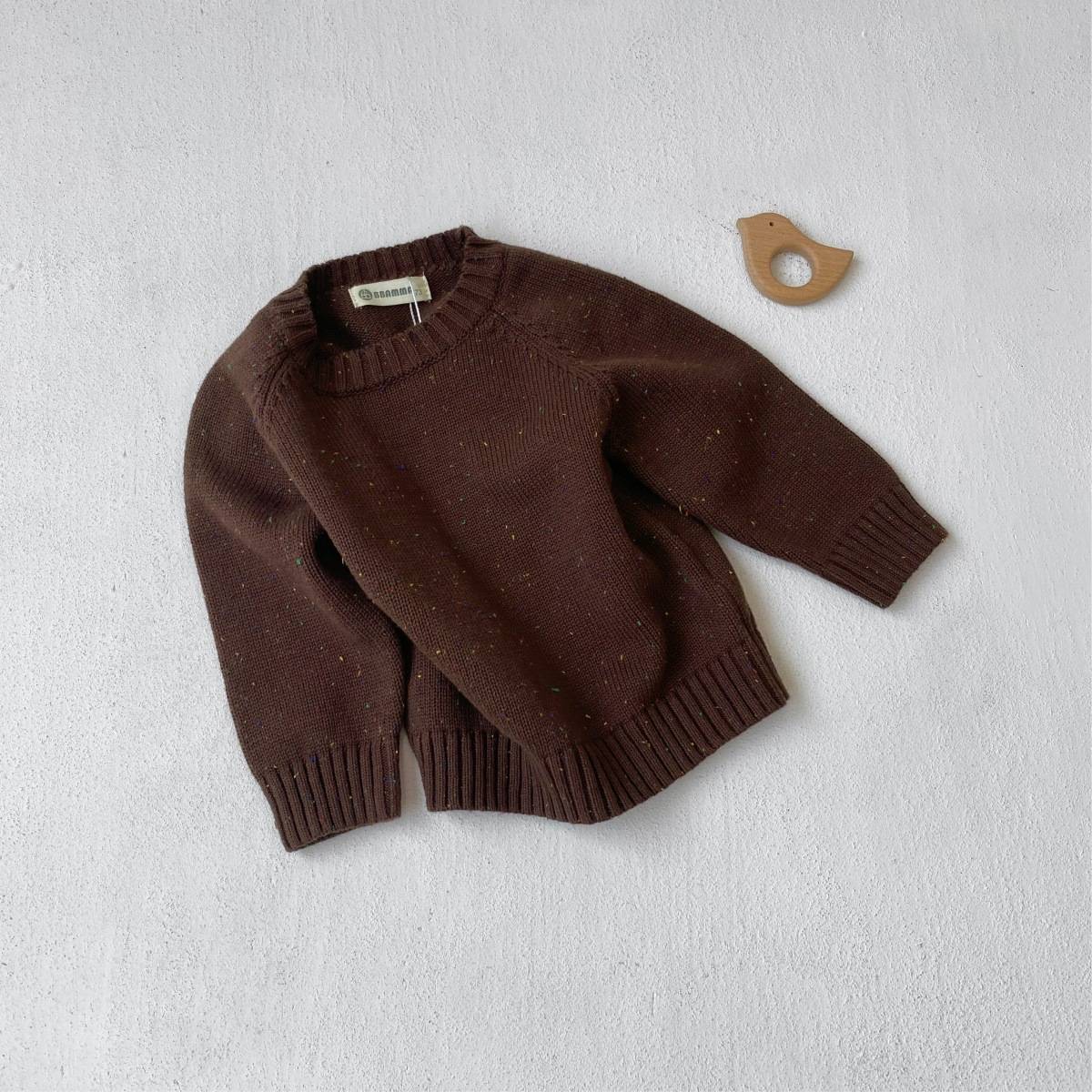 ニット・セーター 長袖セーター ニット素材 カラフルネップ ラグランスリーブトップス【mh0011369】