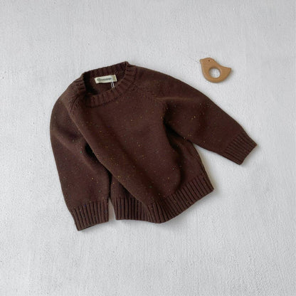 ニット・セーター 長袖セーター ニット素材 カラフルネップ ラグランスリーブトップス【mh0011369】