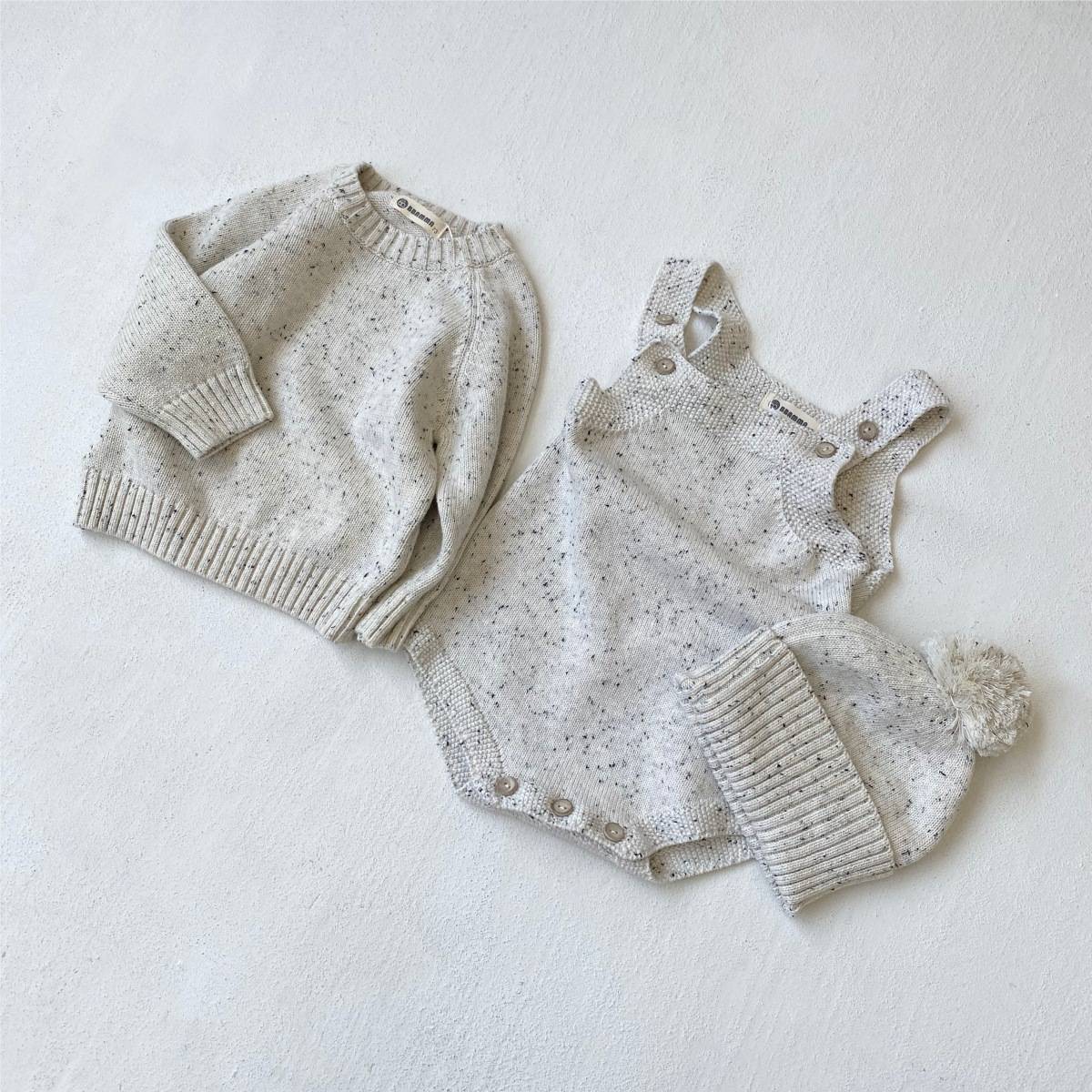 ニット・セーター 長袖セーター ニット素材 カラフルネップ ラグランスリーブトップス【mh0011369】