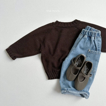 ニット・セーター 長袖セーター ニット素材 カラフルネップ ラグランスリーブトップス【mh0011369】