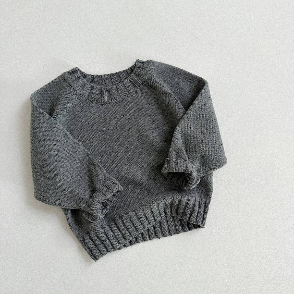 ニット・セーター 長袖セーター ニット素材 カラフルネップ ラグランスリーブトップス【mh0011369】