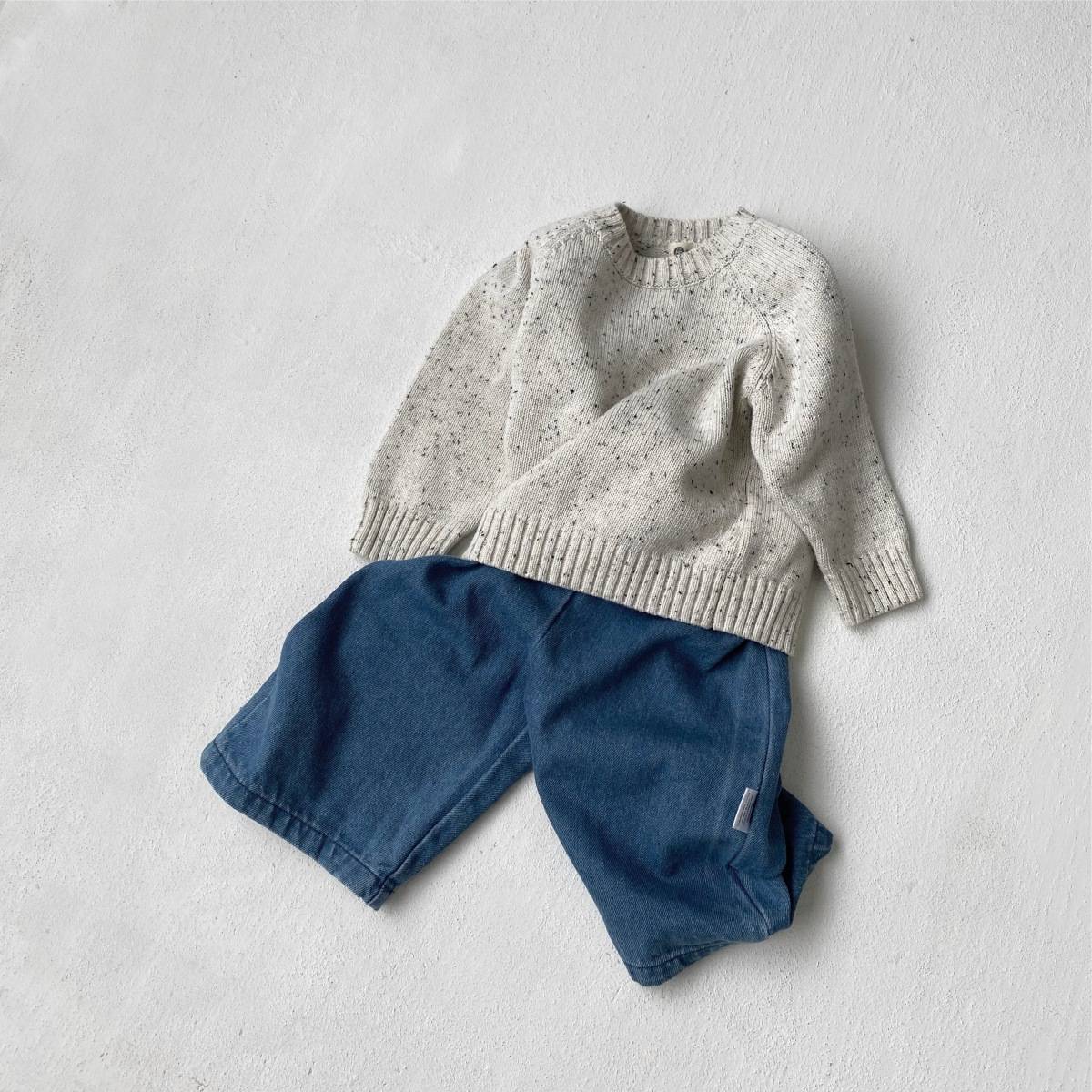 ニット・セーター 長袖セーター ニット素材 カラフルネップ ラグランスリーブトップス【mh0011369】