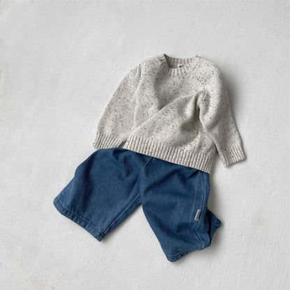 ニット・セーター 長袖セーター ニット素材 カラフルネップ ラグランスリーブトップス【mh0011369】