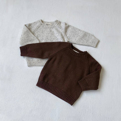 ニット・セーター 長袖セーター ニット素材 カラフルネップ ラグランスリーブトップス【mh0011369】