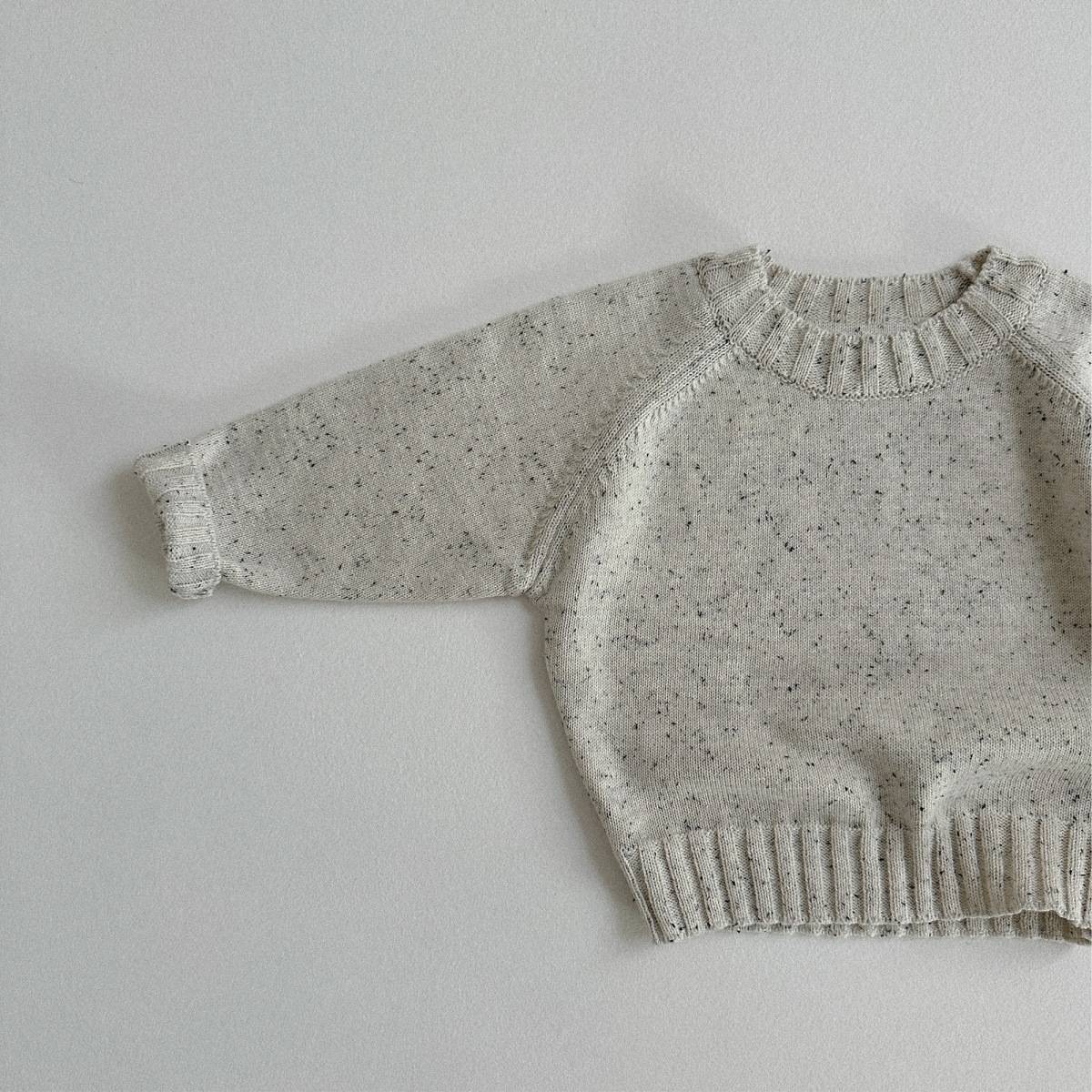 ニット・セーター 長袖セーター ニット素材 カラフルネップ ラグランスリーブトップス【mh0011369】