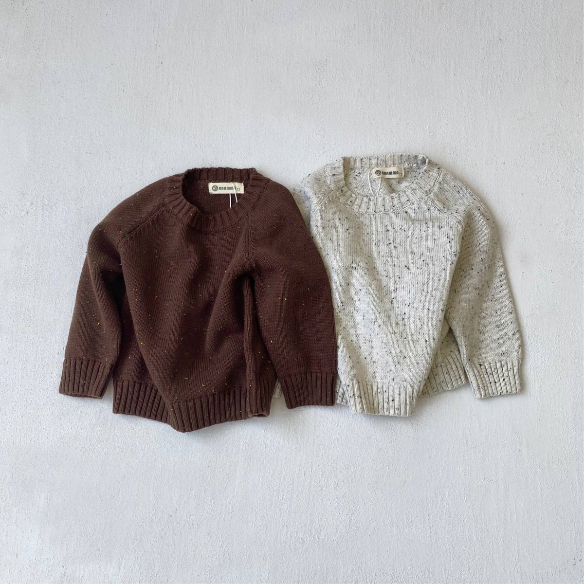 ニット・セーター 長袖セーター ニット素材 カラフルネップ ラグランスリーブトップス【mh0011369】