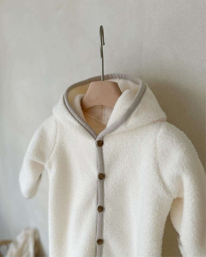 アウタージャンプスーツ 長袖もこもこフーディロンパース | フード付きボア | 防寒アウタージャンプスーツ【mh0011497】