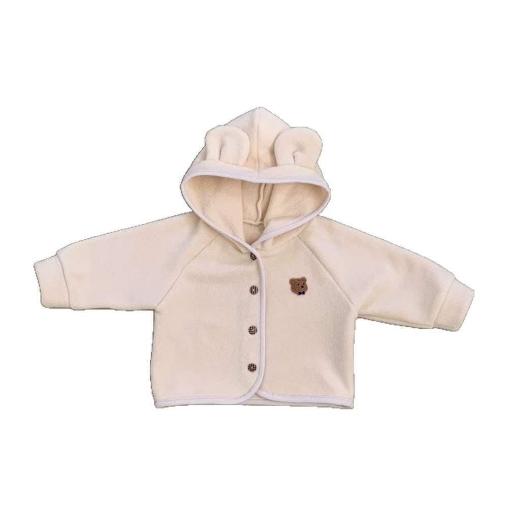 ショートコート・ジャケット・ジャンパー 長袖くま耳フーディブルゾン | ベアくま刺繍 | ボアアウター【mh0011498】