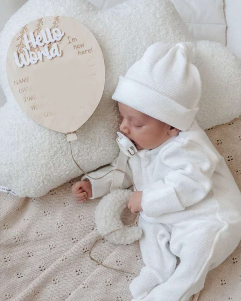 長袖ロンパース 長袖足つきロンパース | ワッフルリブ | 斜めジップくま耳帽セット【mh0011499】