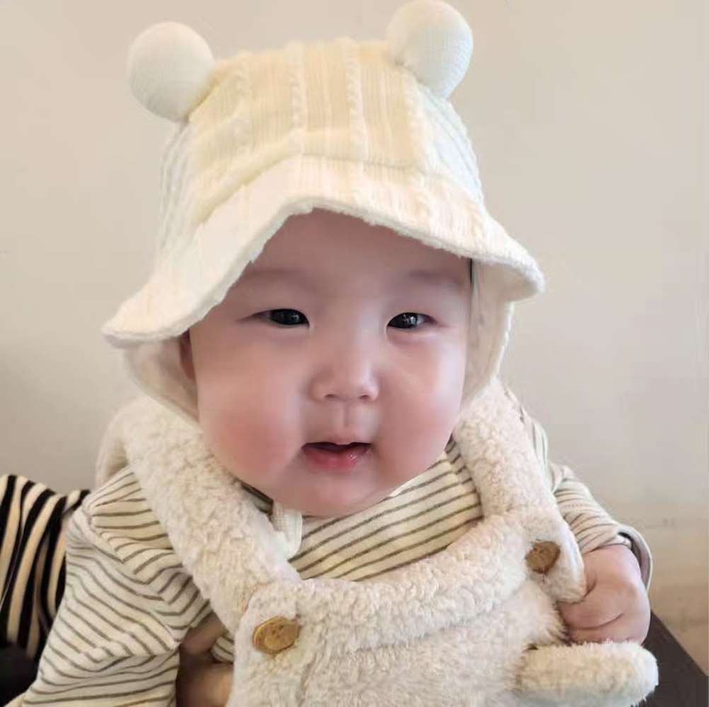 ノースリーブロンパース サスペンダーロンパース | くま耳もこもこポケット | ボアオーバーオール【mh0011503】