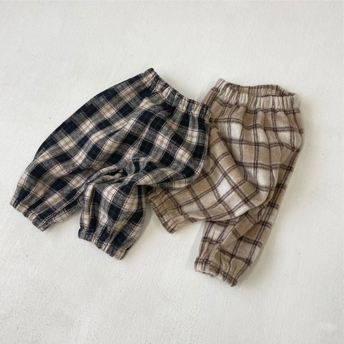 ロングパンツ・スウェットパンツ チェックパンツ 裏起毛 ゆったり バルーンシルエット カジュアル ボトムス【mh0011632】