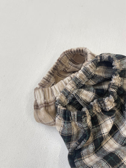 ロングパンツ・スウェットパンツ チェックパンツ 裏起毛 ゆったり バルーンシルエット カジュアル ボトムス【mh0011632】