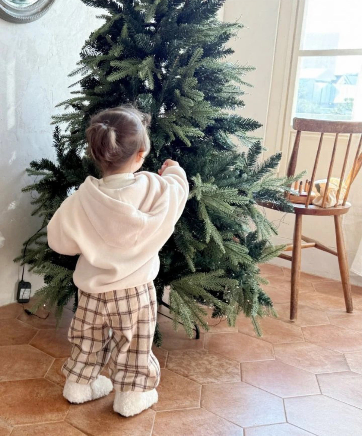 ロングパンツ・スウェットパンツ チェックパンツ 裏起毛 ゆったり バルーンシルエット カジュアル ボトムス【mh0011632】